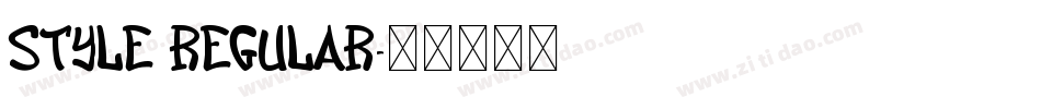 Style Regular字体转换